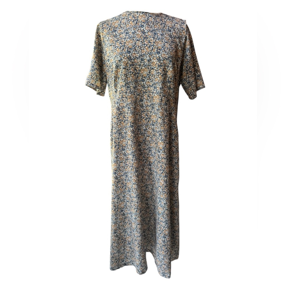 Vintage Handmade Floral Viscose‎ Maxi Dress